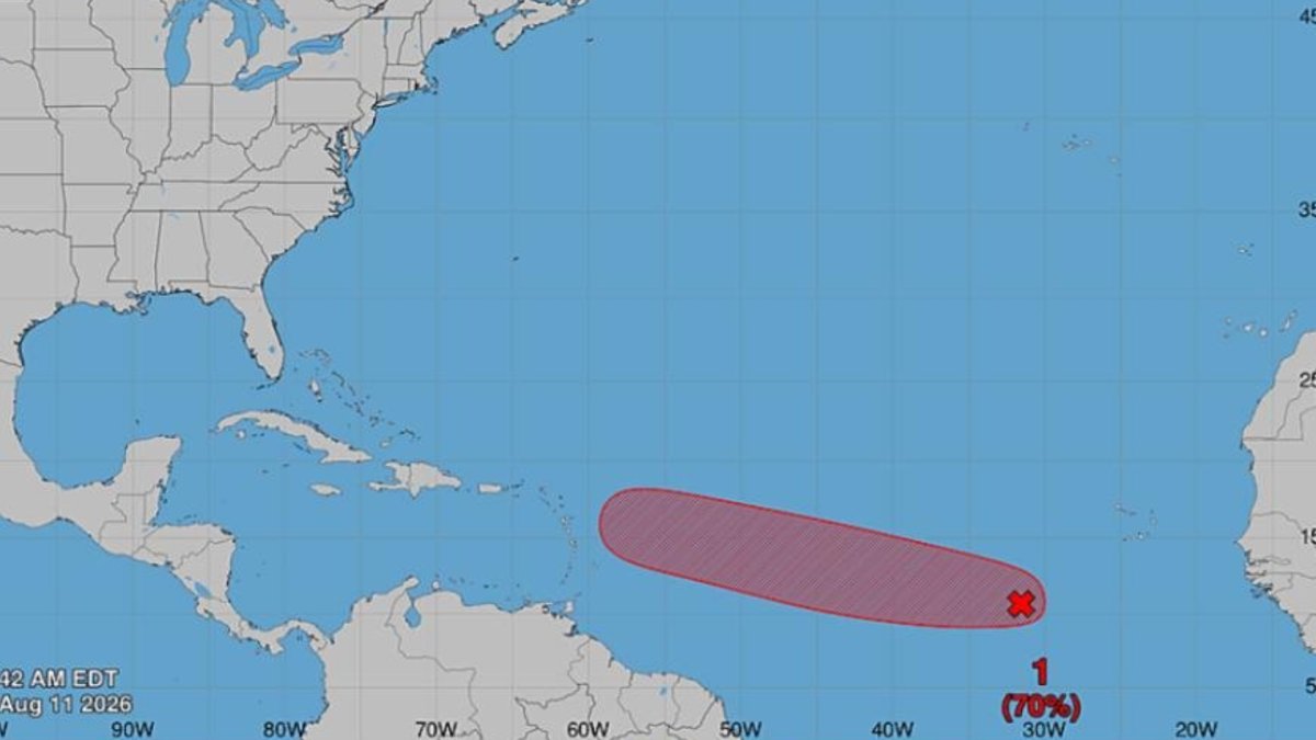 Sistema atlántico con 70% de probabilidad tropical podría pasar al noreste de PR entre el 15 y 17 de agosto