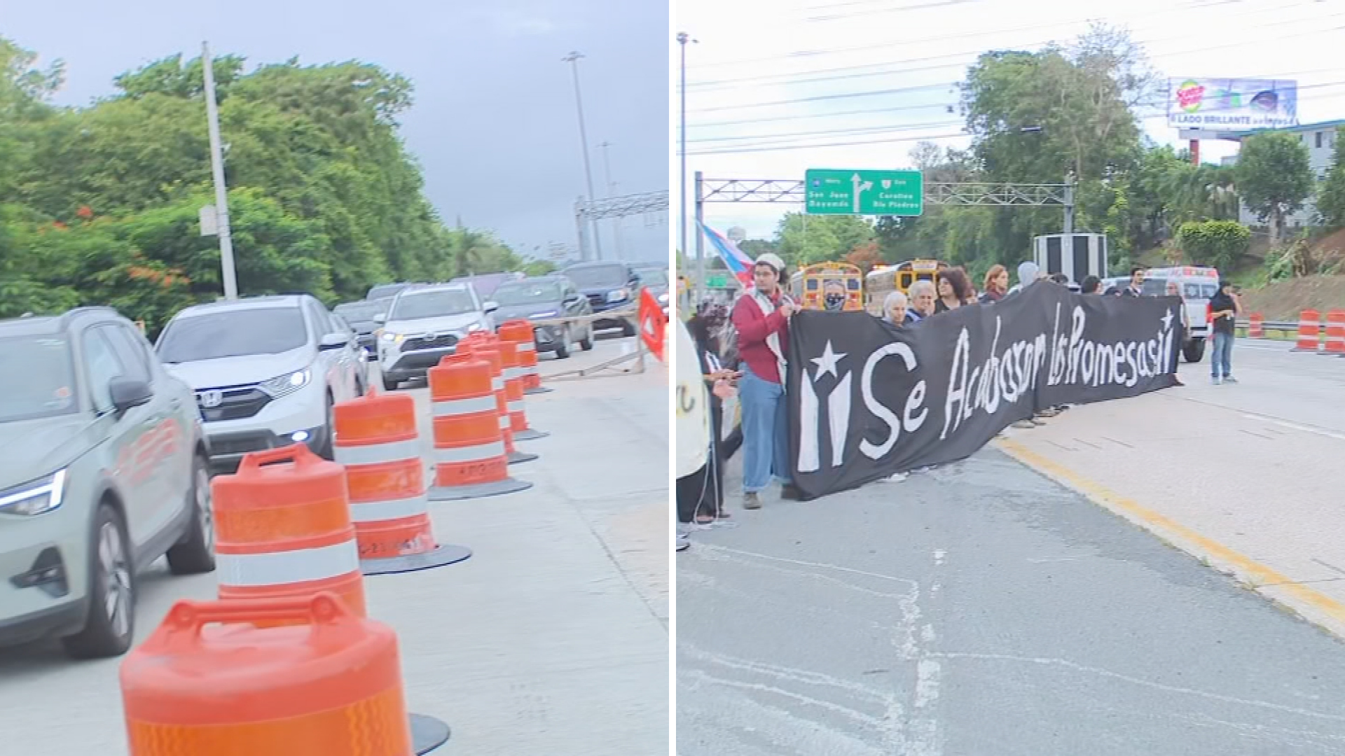 Imagen de la cobertura de: Manifestación contra la Junta provoca tapón y cierra carriles en la PR-52 hacia San Juan