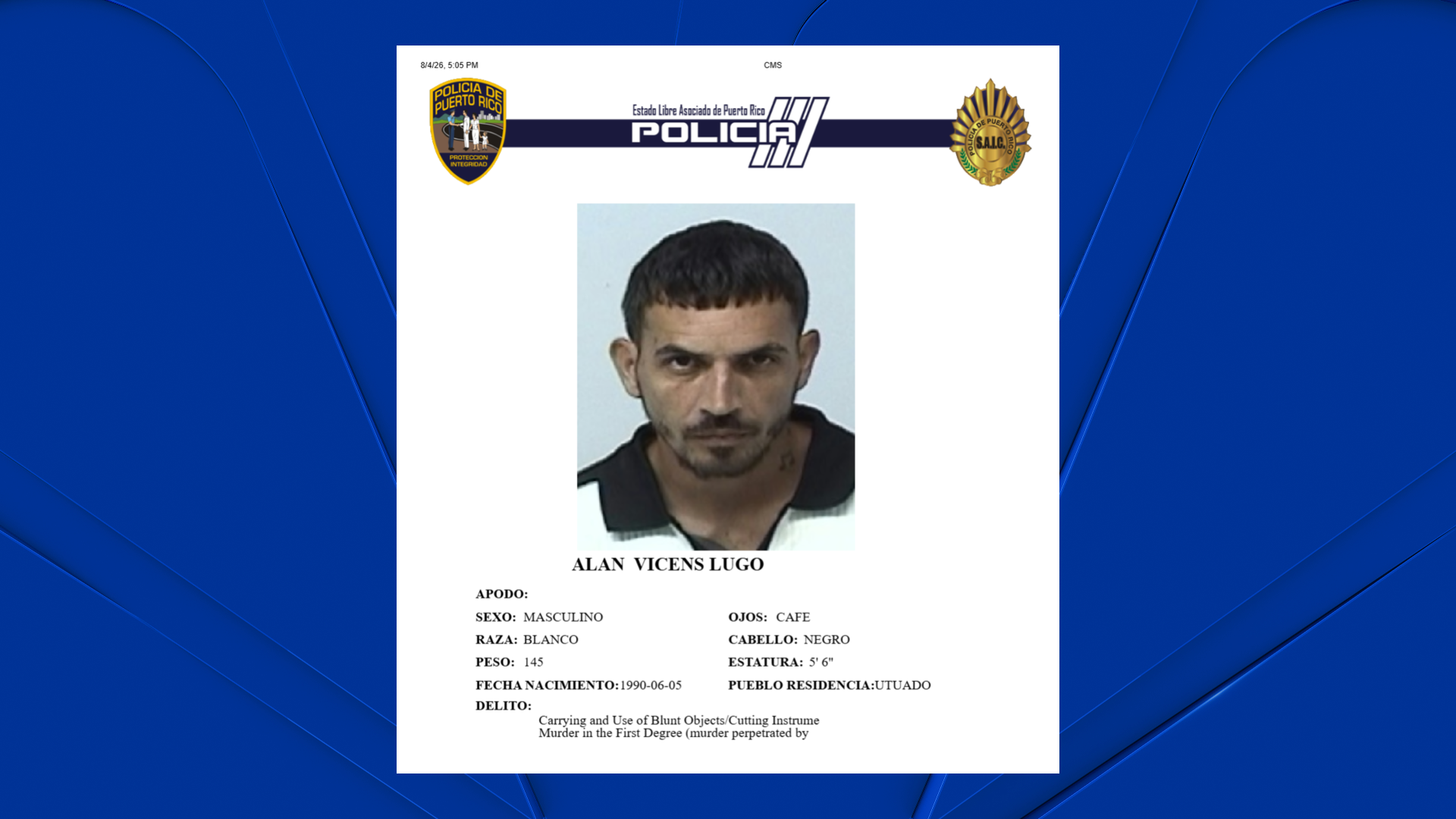 Imagen del artículo de Telemundo PR: Radican cargos contra evangelista que habría acuchillado a otro hombre en Utuado