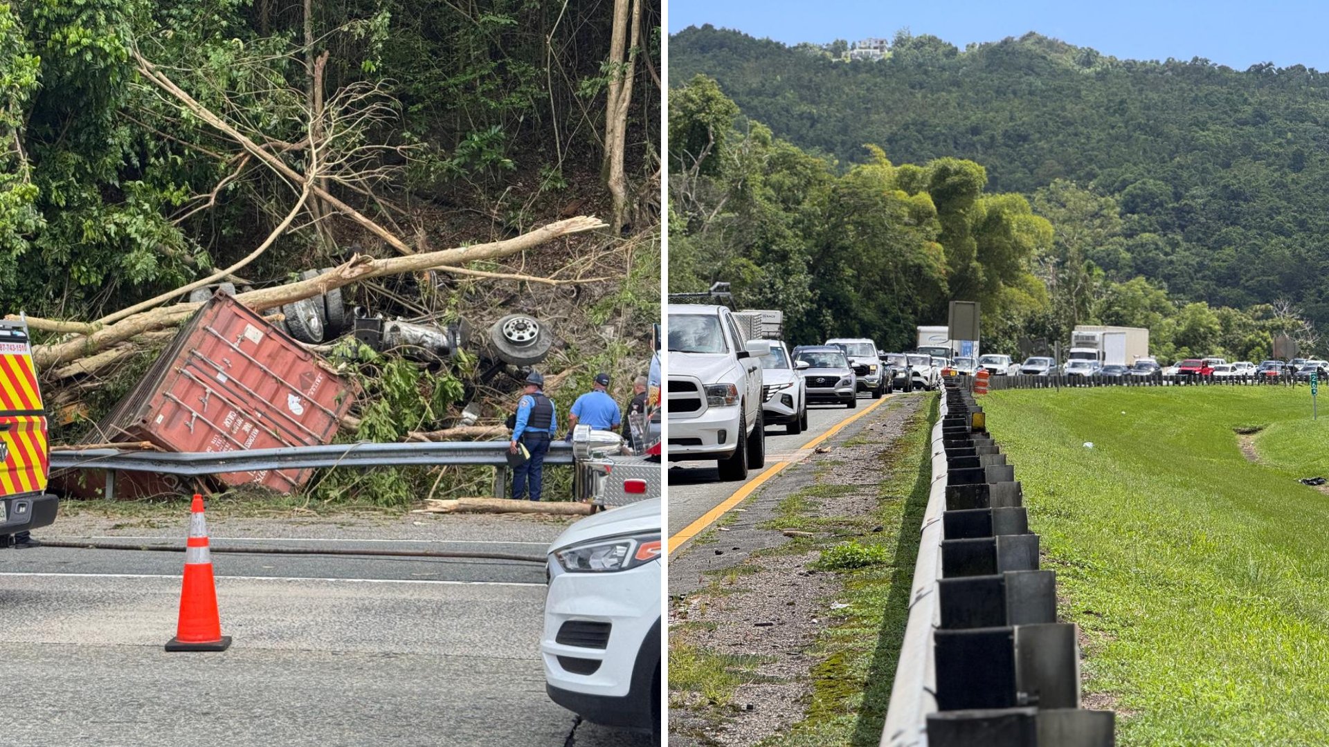 Camionero muere en aparatoso accidente en el expreso 52