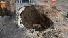 Tapón en el Expreso Román Baldorioty de Castro por enorme socavón