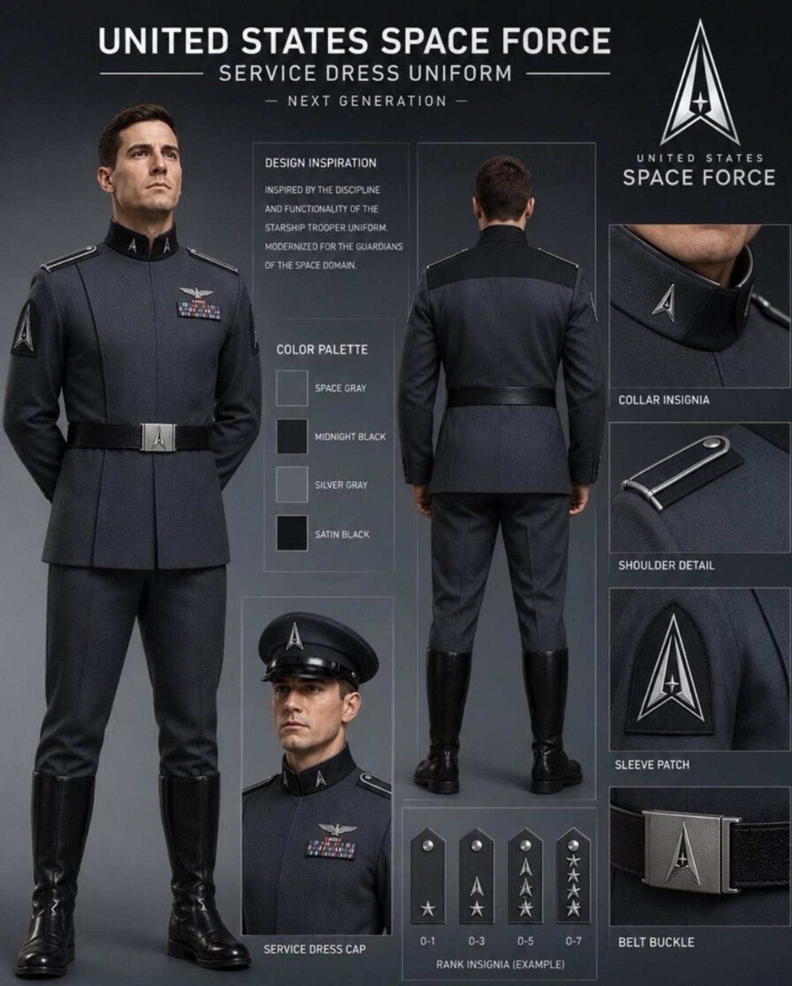 Trump propone nuevo uniforme para la Fuerza Espacial inspirado en una sátira del fascismo