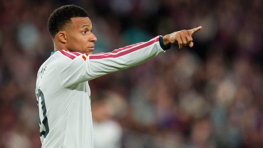 Kylian Mbappé, delantero francés del Real Madrid. EFE/Siu Wu