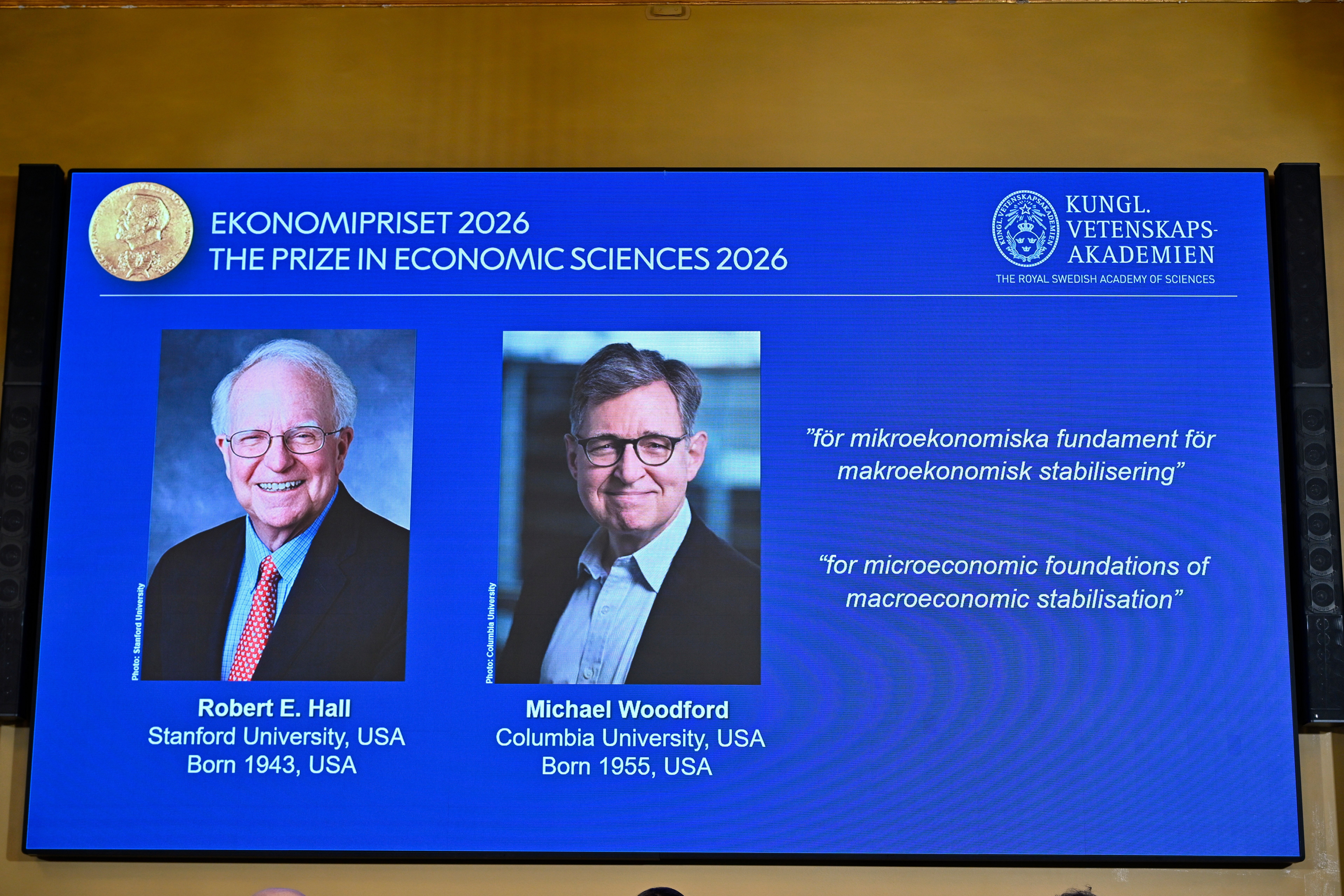 Imagen de la cobertura de: Robert E. Hall y Michael Woodford ganan el Nobel de Economía por modelos sobre inflación y crisis energéticas