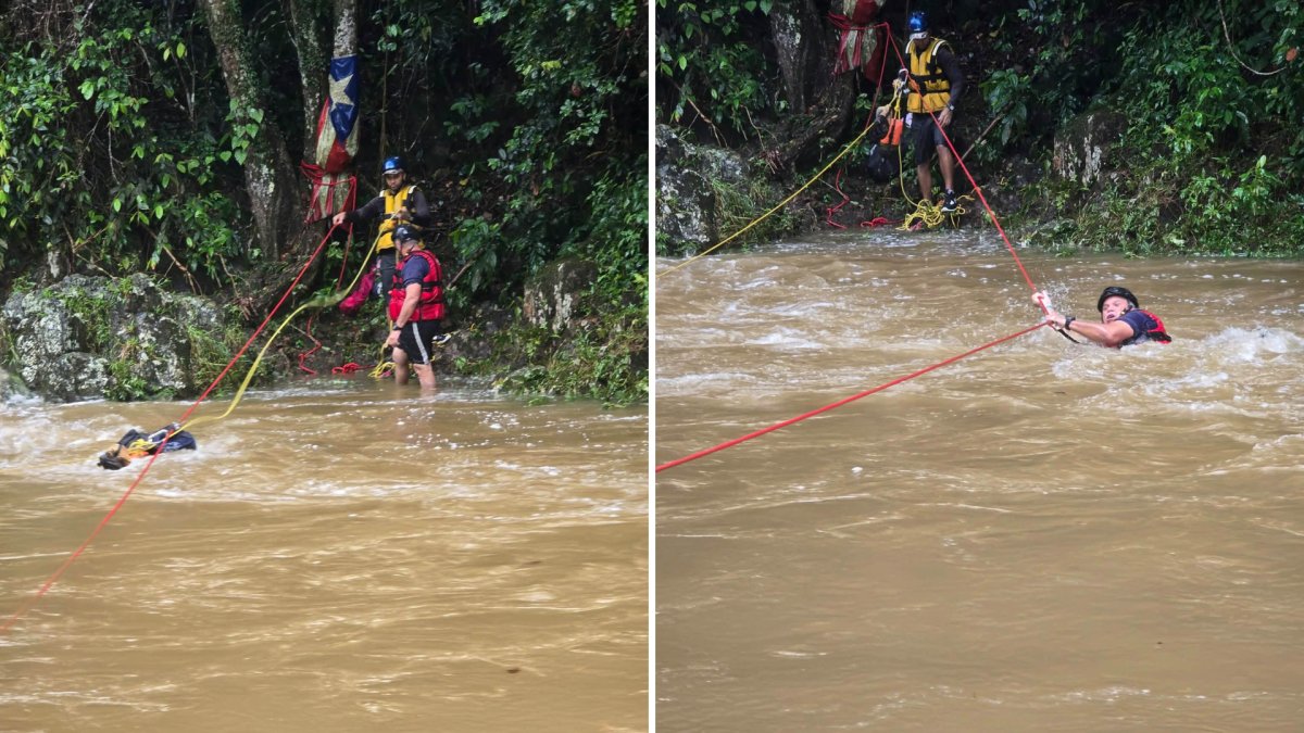 Rescatan a personas que quedaron atrapadas en "Charco frío" de Ceiba