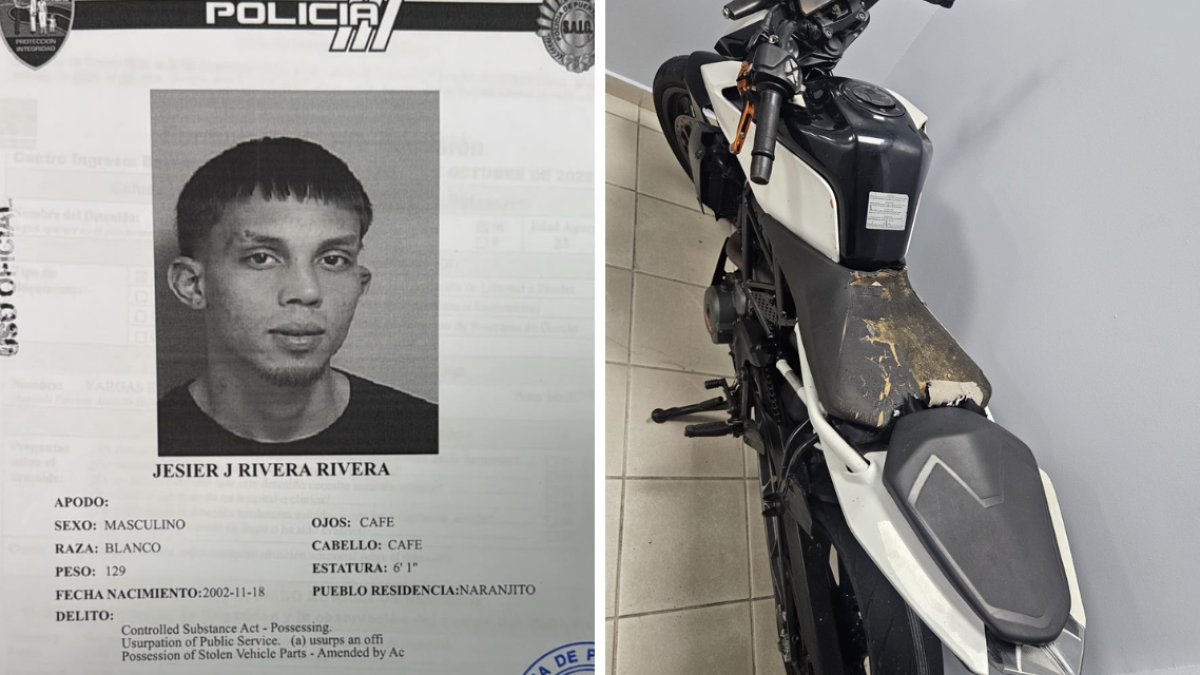 Arrestan hombre en Dorado por posesión de motora hurtada y sustancias controladas