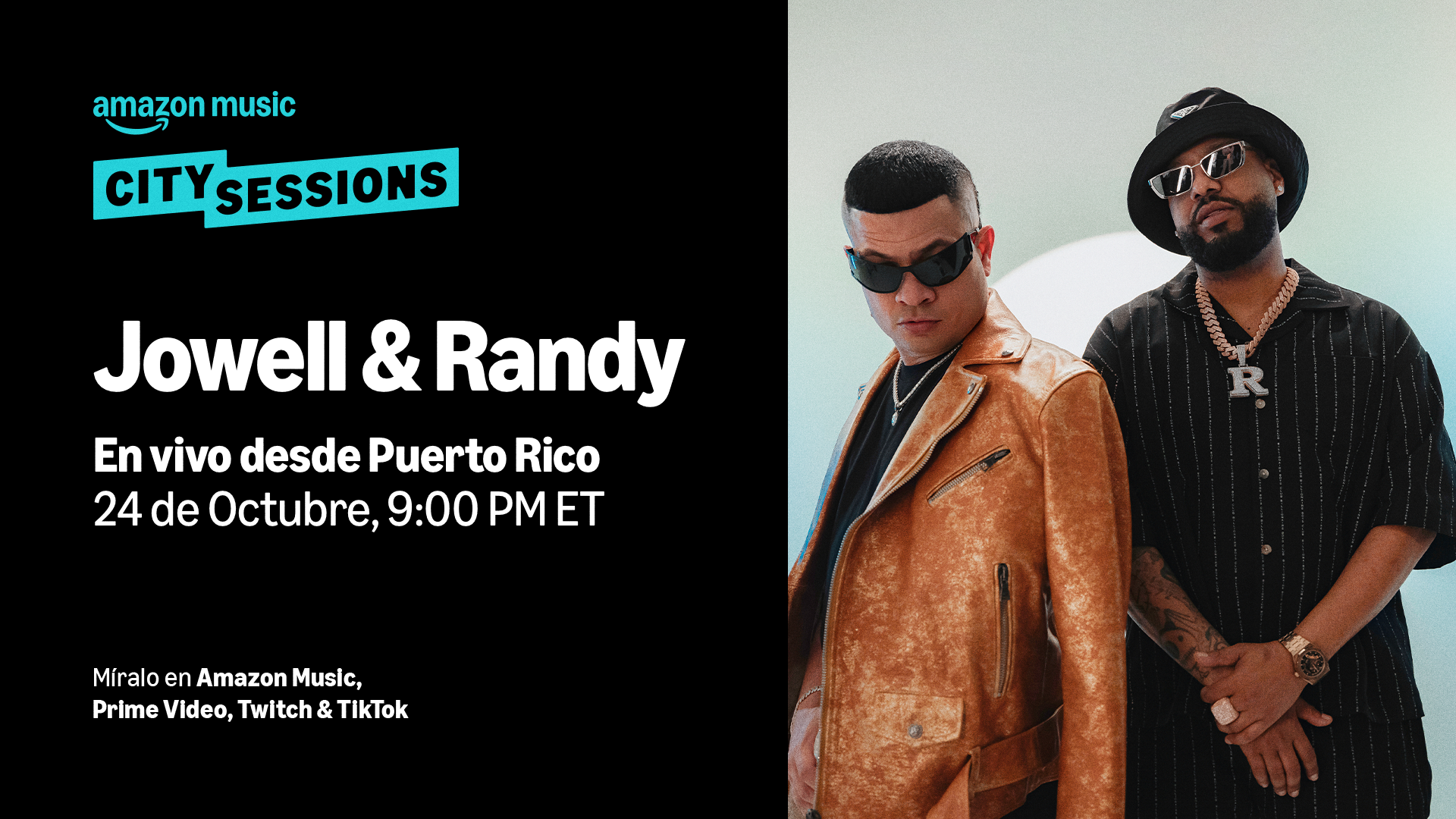 Imagen del artículo de Telemundo PR: Jowell & Randey se presentarán em vivo desde el Choli en "Amazon Music City Sessions"