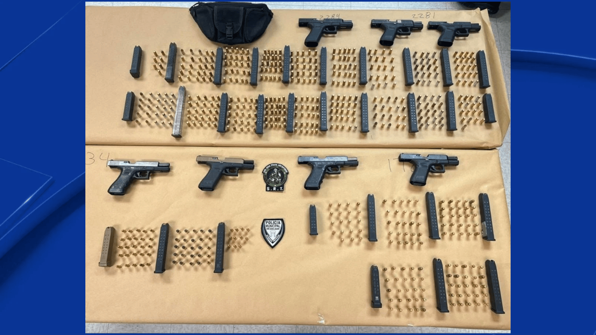 Multan negocios de San Juan y ocupan armas y municiones