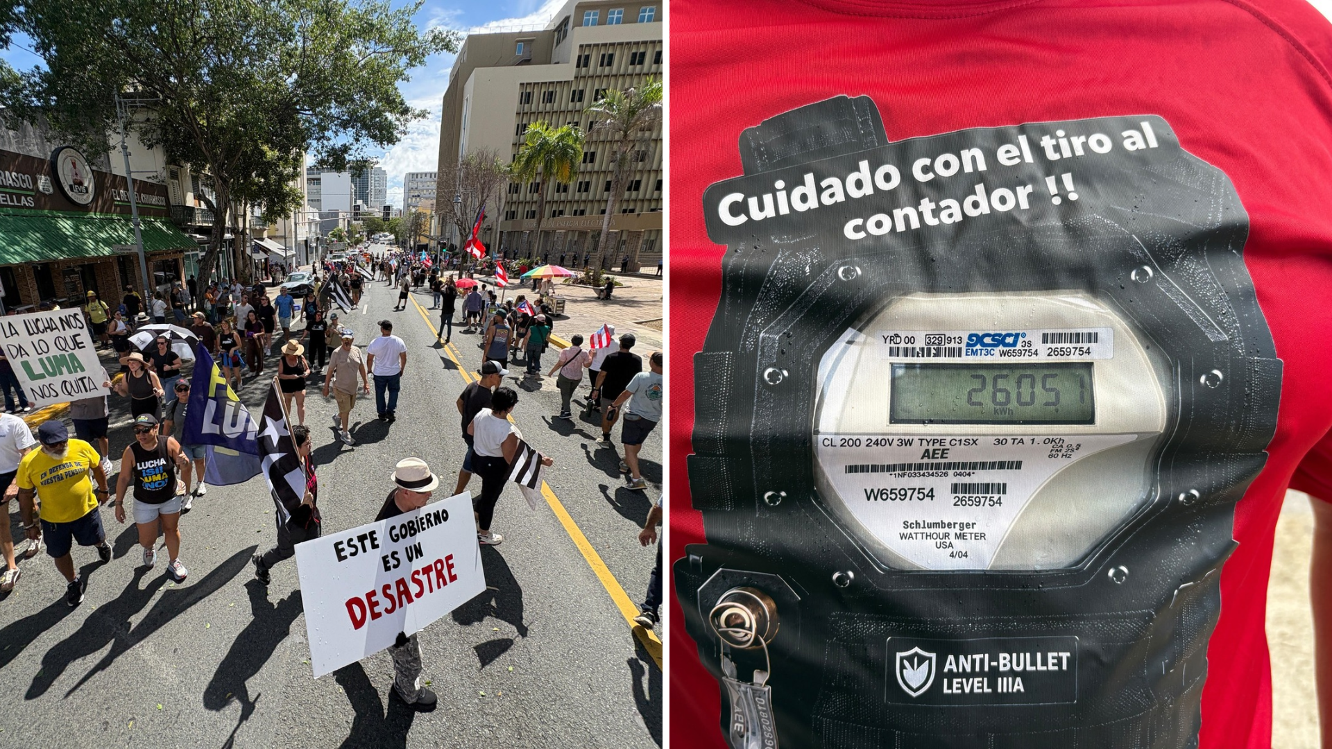 Imagen del artículo de Telemundo PR: Decenas llegan a protesta por brutal alza en el costo de la luz